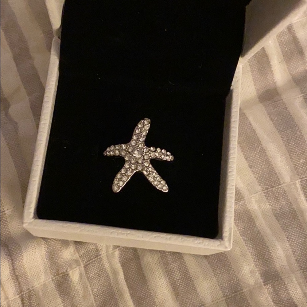 Sterling silver starfish ring